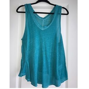 Turquoise blue, free people tank top.